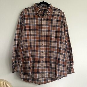 Saddlebred Men's Casual Brown Plaid button Shirt